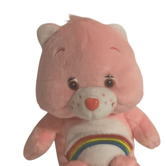 CARE BEARS CHEER BEAR PINK RAINBOW STUFFED ANIMAL PLUSH 8” TOY 2002 - Picture 4 of 14